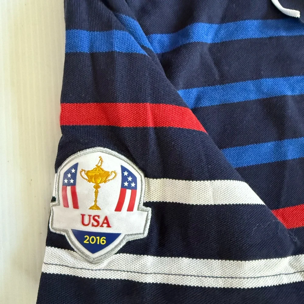 Ralph Lauren‎ Polo Golf Shirt Men’s Medium  Performance USA Cup 2016 USA16
